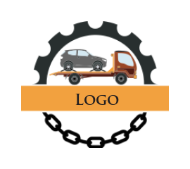 towing truck door logo design