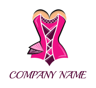 make a fashion logo icon woman wearing corset