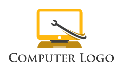 computer service logo design