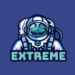 games logo online astronaut mascot