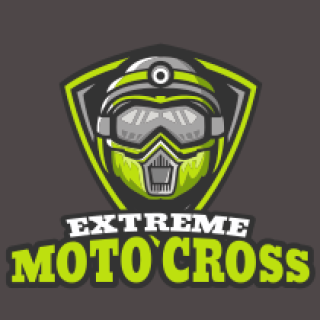 games logo biker helmet with mask in shield