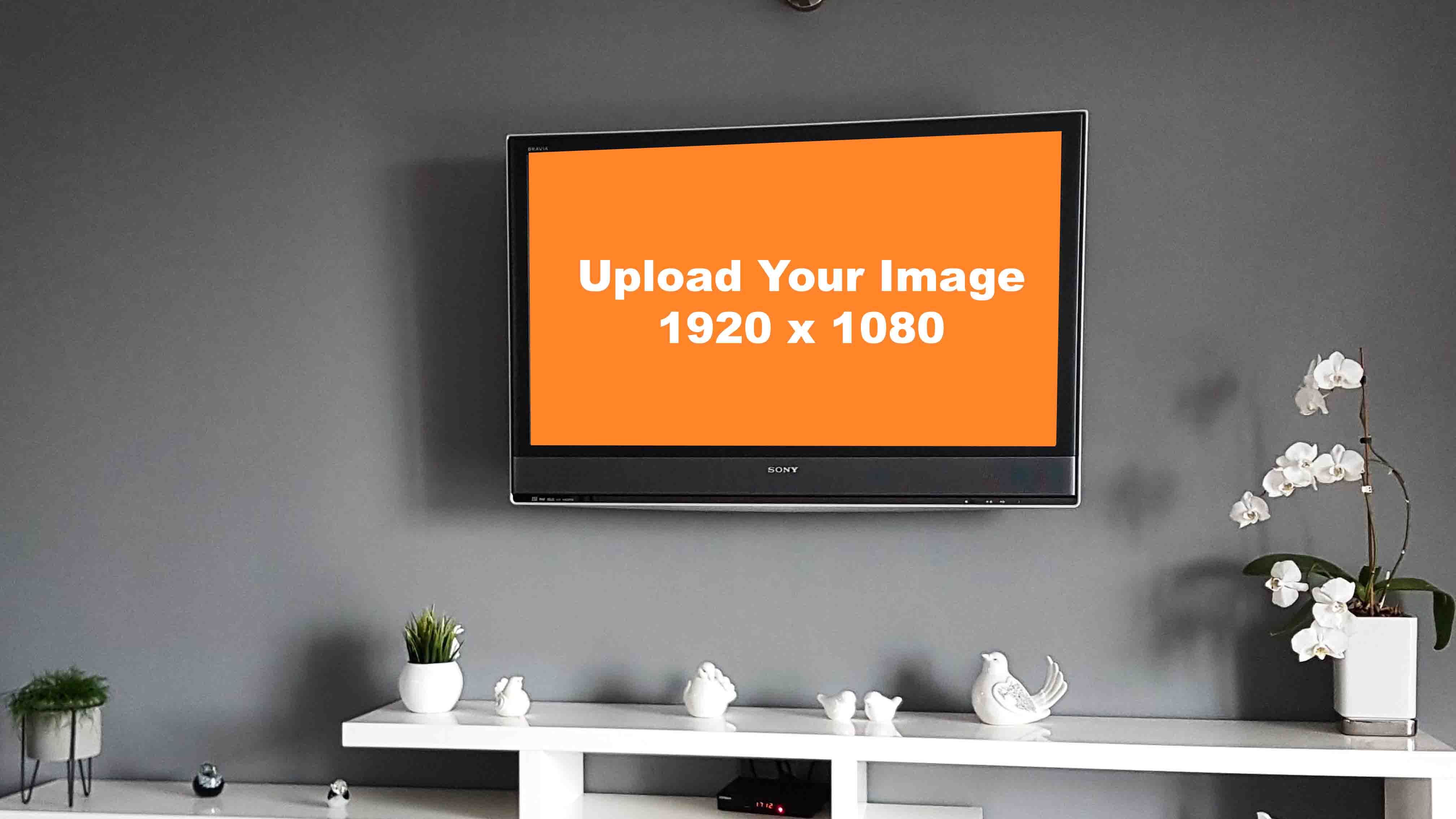 Download Free Tv Mockup Generator Lcd Flat Screen Mockups Logodesign Net