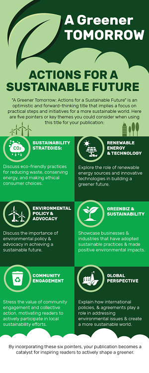 Image result for A Greener Tomorrow: How Environmental Efforts are shaping our World infographics